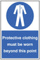 Protective Clothing Must Be Worn Floor Graphic 400x600mm