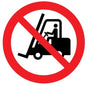 No Forklifts Symbol Floor Graphic 400mm Dia