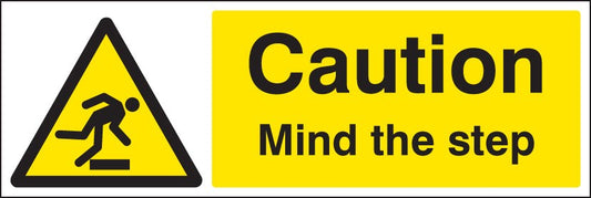 Mind The Step Floor Graphic 300x100mm