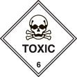 100 S/A Labels 100x100mm Toxic 6