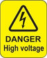 Danger High Voltage Roll Of 100 Labels 40x50mm