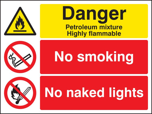 Petroleum Mixture No Smoking No Naked Light