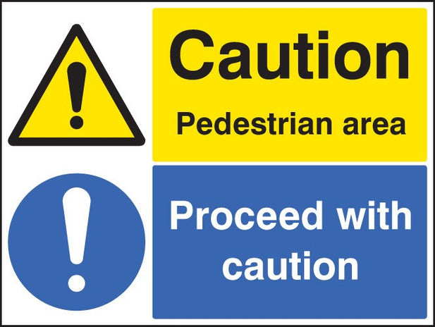 Caution Pedestrian Area Proceed With Caution