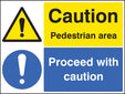 Caution Pedestrian Area Proceed With Caution