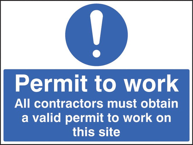 Permit To Work All Contractors Must Obtain A Permit