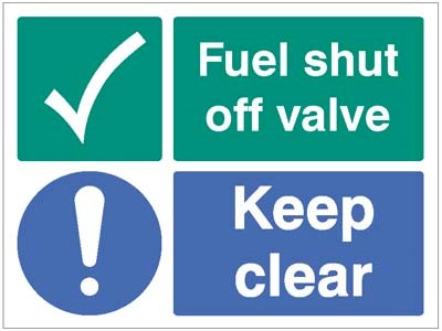 Fuel Shut Off Valve Keep Clear