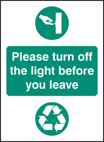 Please Turn Off Light Before You Leave