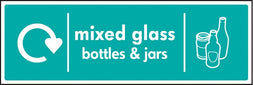Wrap Recycling Sign - Mixed Glass Bottles & Jars