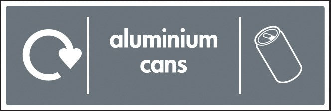 Wrap Recycling Sign - Aluminium Cans