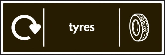 Wrap Recycling Sign - Tyres