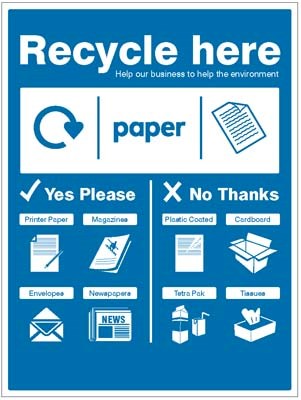 Paper - Wrap Recycle Here Sign