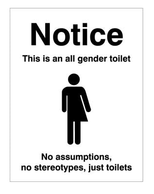 Notice This Is An All Gender Toilet