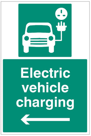 Electric Vehicle Charging Point - Left Arrow