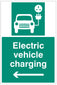 Electric Vehicle Charging Point - Left Arrow