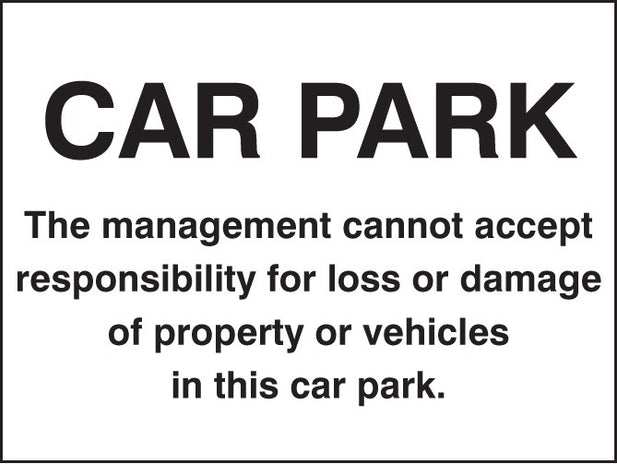Car Park Disclaimer