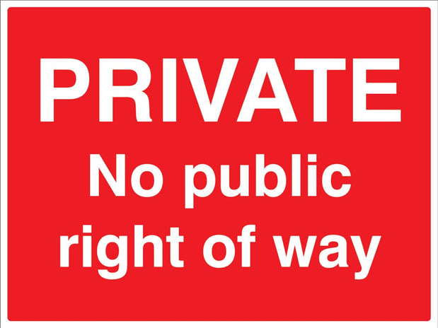 Private No Public Right Of Way