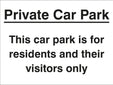 Private Car Park/Residents/Visitors Only