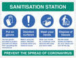 Site Safety Covid19  - Sanitisation Station Instructional Board