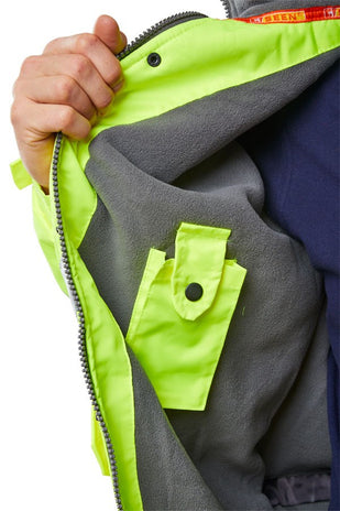 Beeswift Fleece Lined Hi-Vis Bomber Jacket