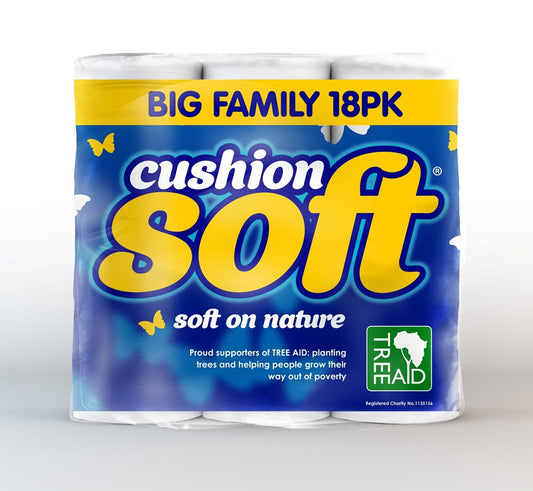 Cushion Soft Embossed 2 Ply Toilet Tissue Pack of 18