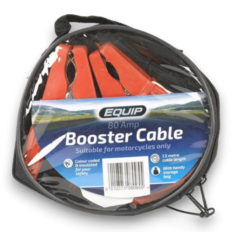 EQUIP 80 Amp 1.5 Metre Motorcycle Booster Cables