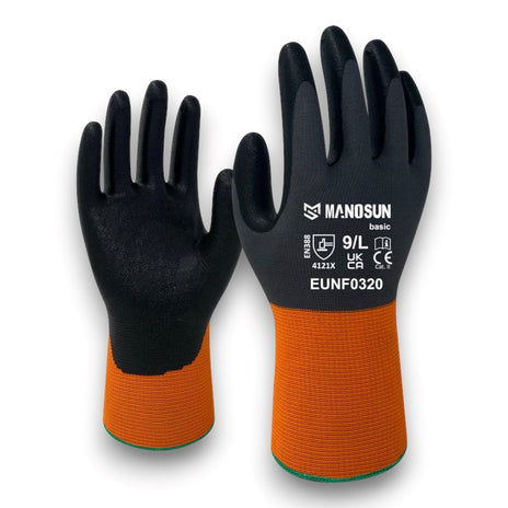 Manosun EUNF0320 Basic Nitrile Palm Coated Gloves