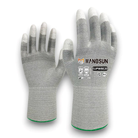 Manosun EUPW8E20 Anti-Static PU Fingertip Cut C Glove