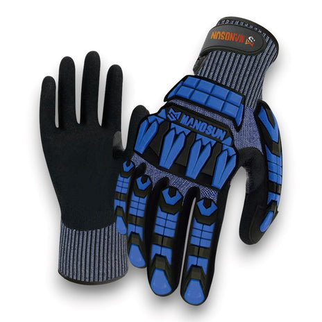 Manosun EUTN7S20 Nitrile Cut F Impact Glove