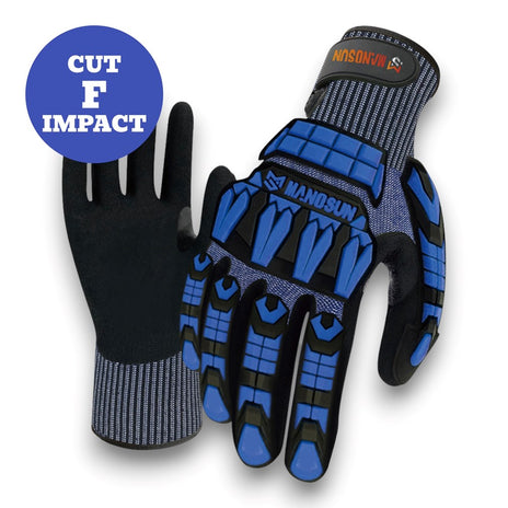 Manosun EUTN7S20 Nitrile Cut F Impact Glove