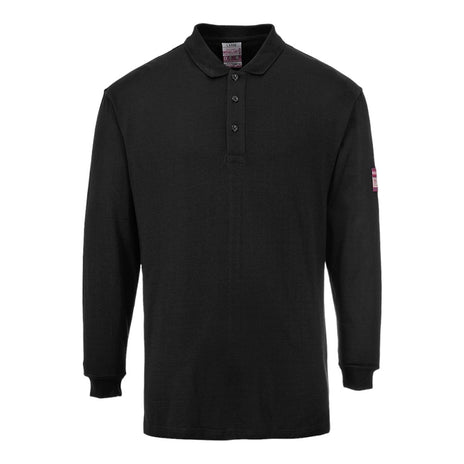 Portwest Flame Resistant Anti-Static Long Sleeve Polo Shirt