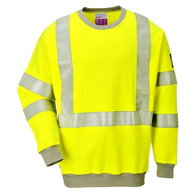 Portwest Fr Anti-Static Hi-Vis Sweatshirt Yellow