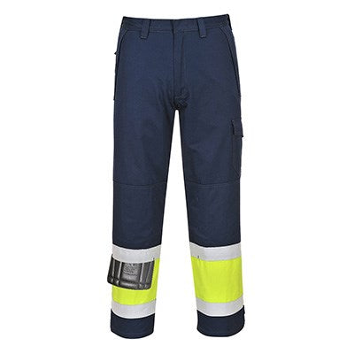 Portwest Hi-Vis Modaflame Trouser Navy/Yellow