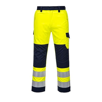 Portwest Hi-Vis Modaflame Trouser Yellow/Navy