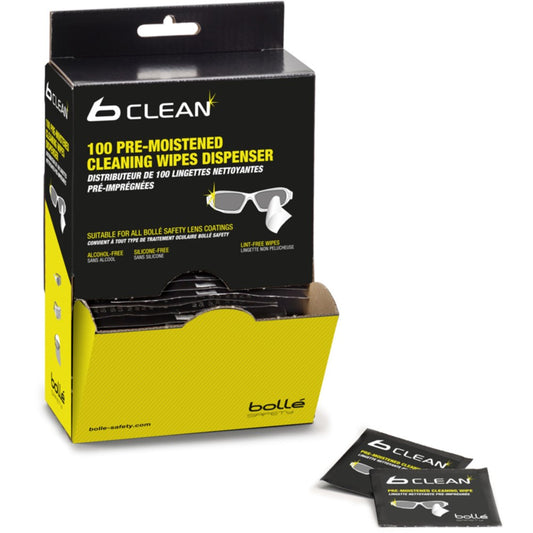 Bolle B-Clean Lens Cleaning Wipes Box Of 100