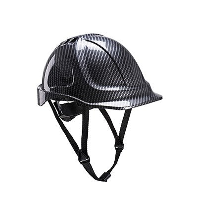 Portwest Endurance Carbon Look Helmet C/W 4 Point Chin Strap