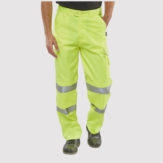 Beeswift Polycotton Trousers EN ISO 20471 Yellow