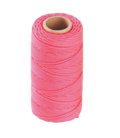 Ragni 76M Nylon Braided Hi Vis Brick Line - Pink
