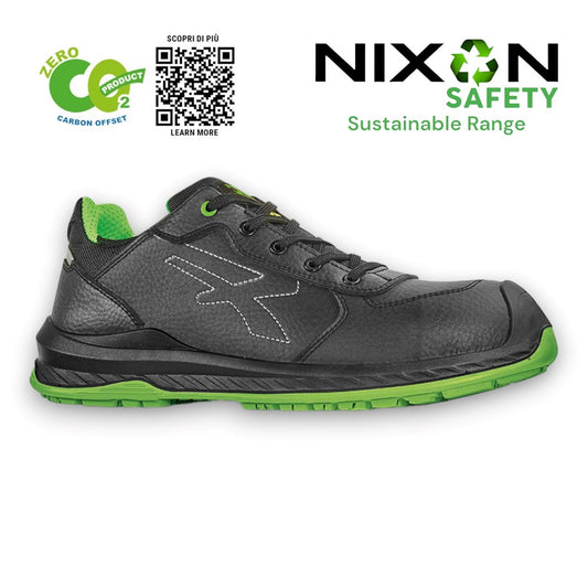 U-Power Red Industry Green Natural UK Safety Trainer S3