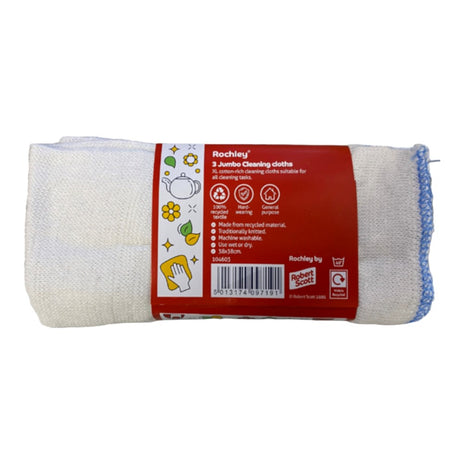 Rochley Jumbo Cleaning Cloths Pack of 3