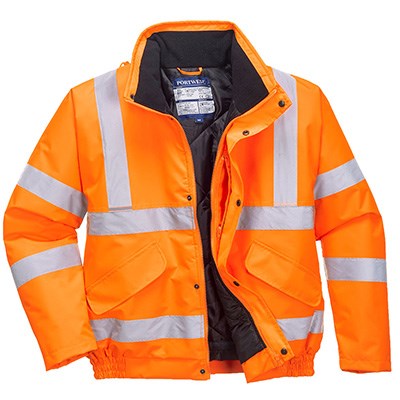 Portwest Hi-Vis Ris Bomber Jacket Orange