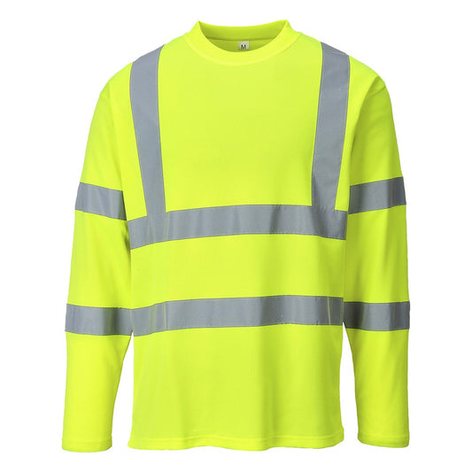 Portwest Hi-Vis Long Sleeve Cotton Comfort T-Shirt