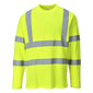 Portwest Hi-Vis Long Sleeve Cotton Comfort T-Shirt