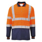 Portwest Hi-Vis Contrast Long Sleeve Polo