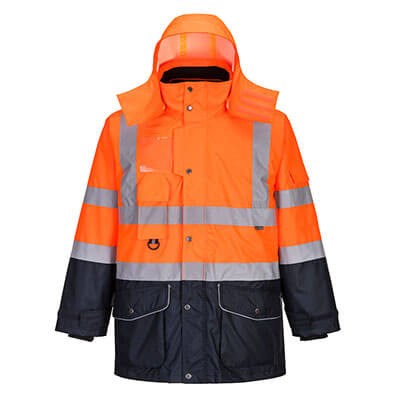 Portwest Hi-Vis 7-In-1 Contrast Traffic Jacket