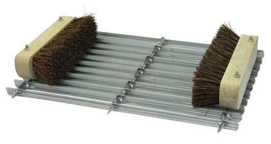 Boot Scraper Galvanised Steel C/W Two Brushes