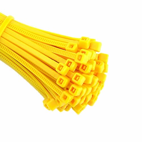 Standard Cable Ties Yellow 300mm x 4.8mm Pack Of 100