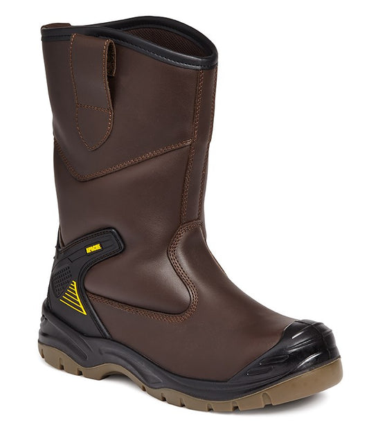 Apache Brown Waterproof S3 Rigger Boot