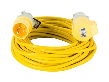 Defender 110V 10M x 1.5mm 16A Yellow Extension Lead