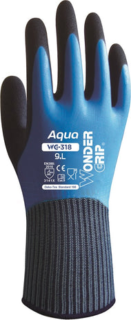 Wondergrip Premium Blue Waterproof Foam Latex Gloves - XL/10