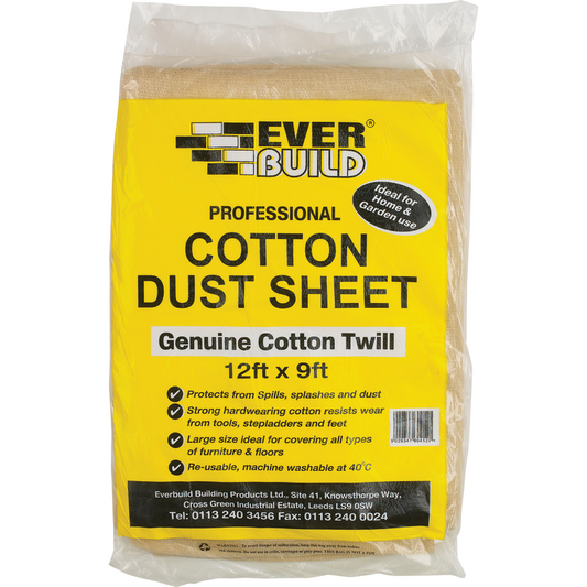 Everbuild Cotton Dust Sheet 12ft x 9ft